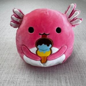 Squishmallows Archie the Axolotl Pink Ice Cream Cone 8 Inch Plush Kellytoy Toy